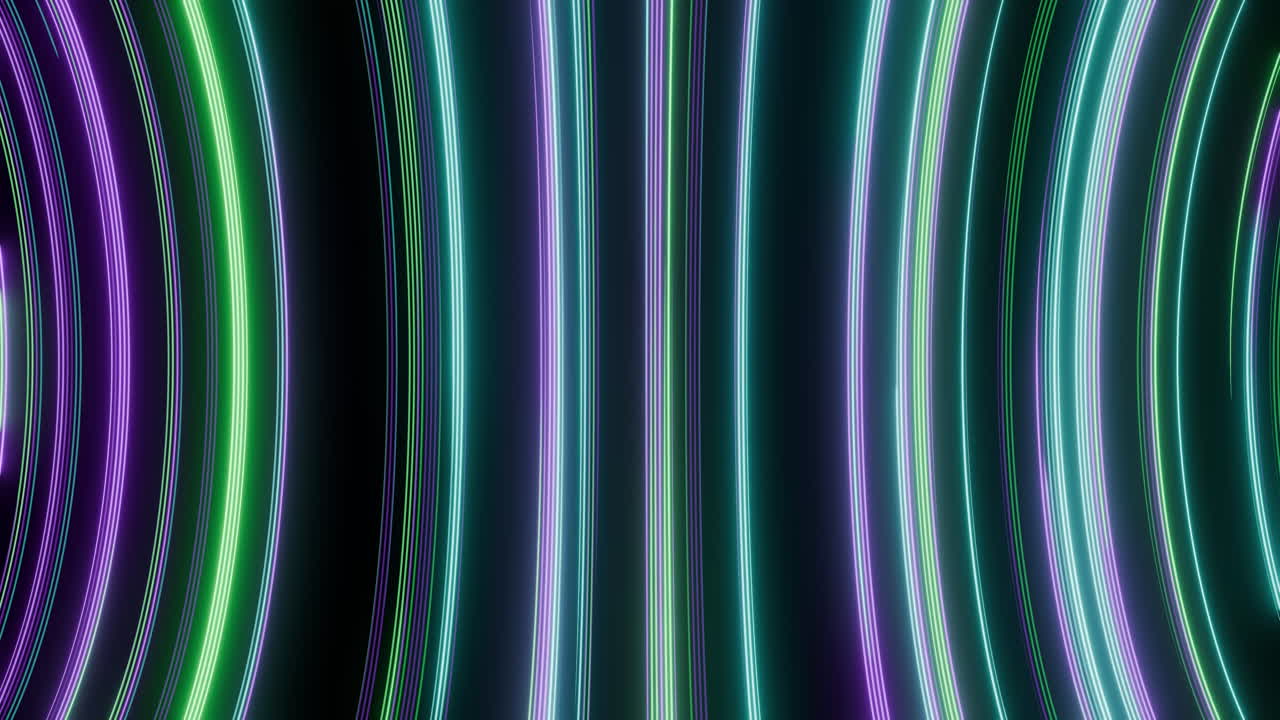 Dynamic Glowing Neon Light Trails Moving Vertically