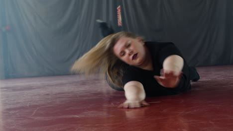 woman dancing indoors