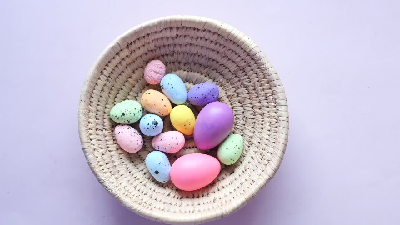 Easter concept with egg on pink background