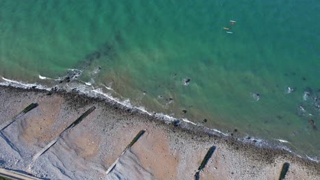 Playa-De-Arena-Junto-Al-Canal-Inglés-Cerca-De-Le-Havre-En-Francia