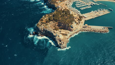 lighthouse in the northern corner of mallorca island