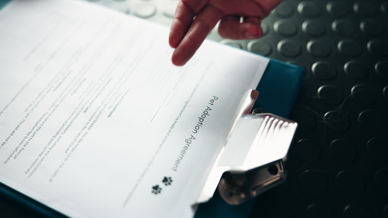 Pet Adoption Agreement document