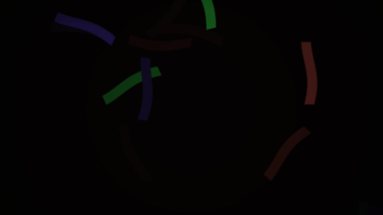 Pezzi di coriandoli colorati che cadono su uno sfondo scuro