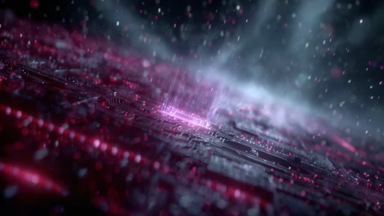 Illuminated Circuitry: A Deep Dive into Futuristic Technology Exploring Radiant Microchip Designs with Ethereal Lighting Effects in a Digital Abyss