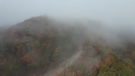 aerial drone adventure over fort mountain state park, georgia