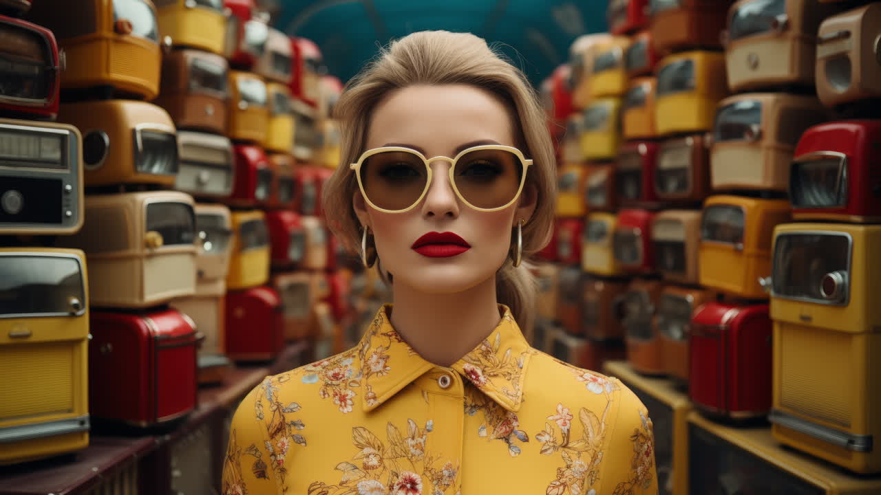 женские технические наушники и наушники космической эпохи, сделанные с помощью искусственного интеллекта