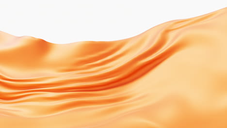 flowing orange cloth background, 3d rendering.