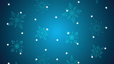 feliz navidad animación con copos de nieve tormenta