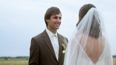 groom and bride outdoors