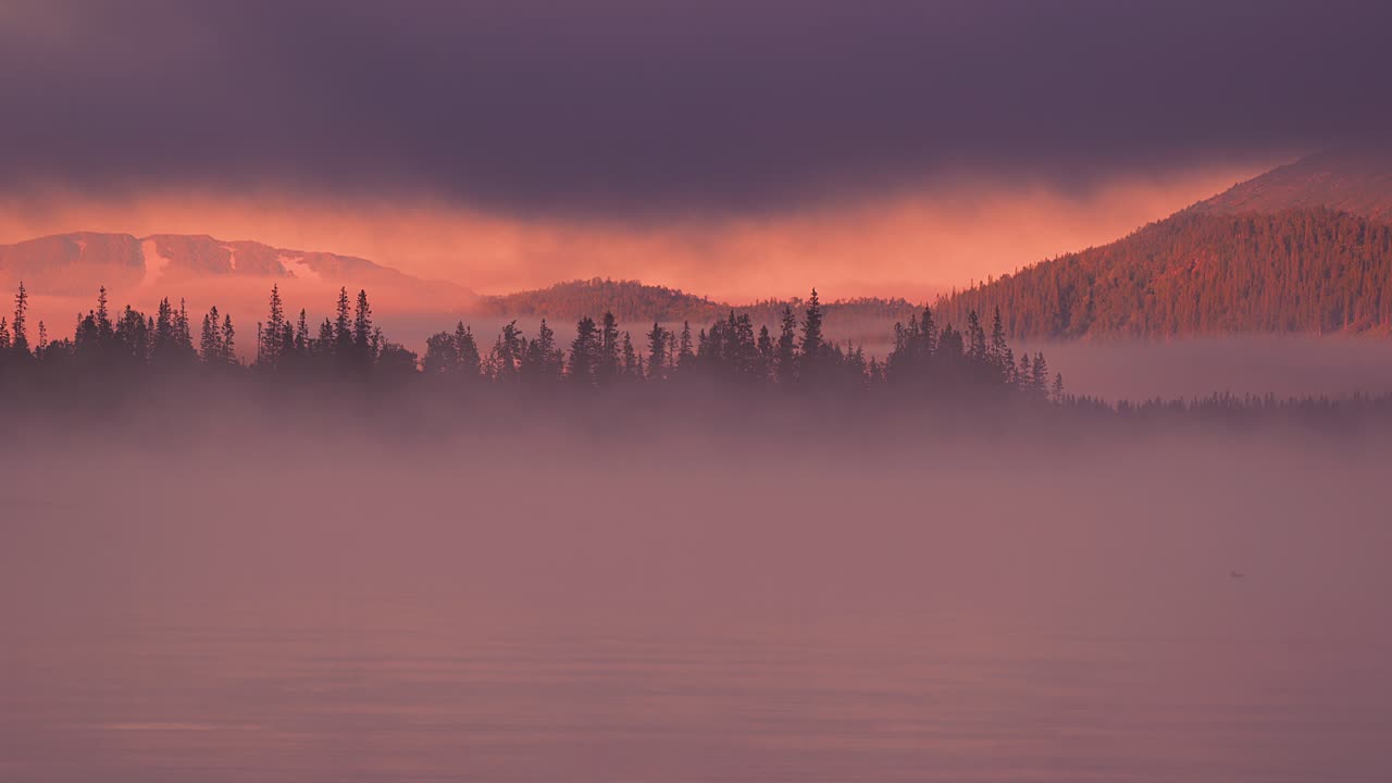북쪽의 아름다운 일출
