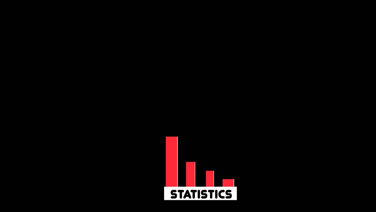 STATISTICS Animation in red colour