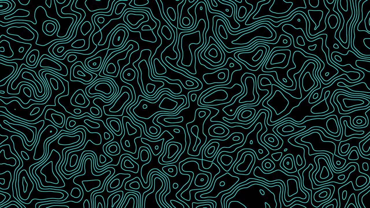 Doodle lines connected on black background