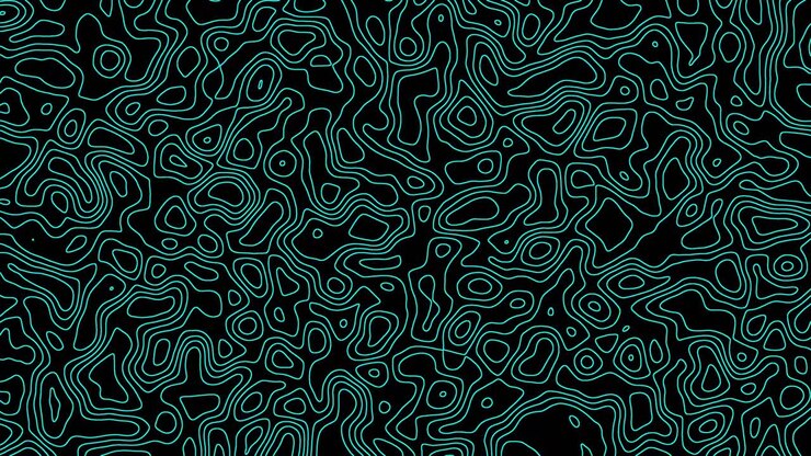 Doodle lines connected on black background