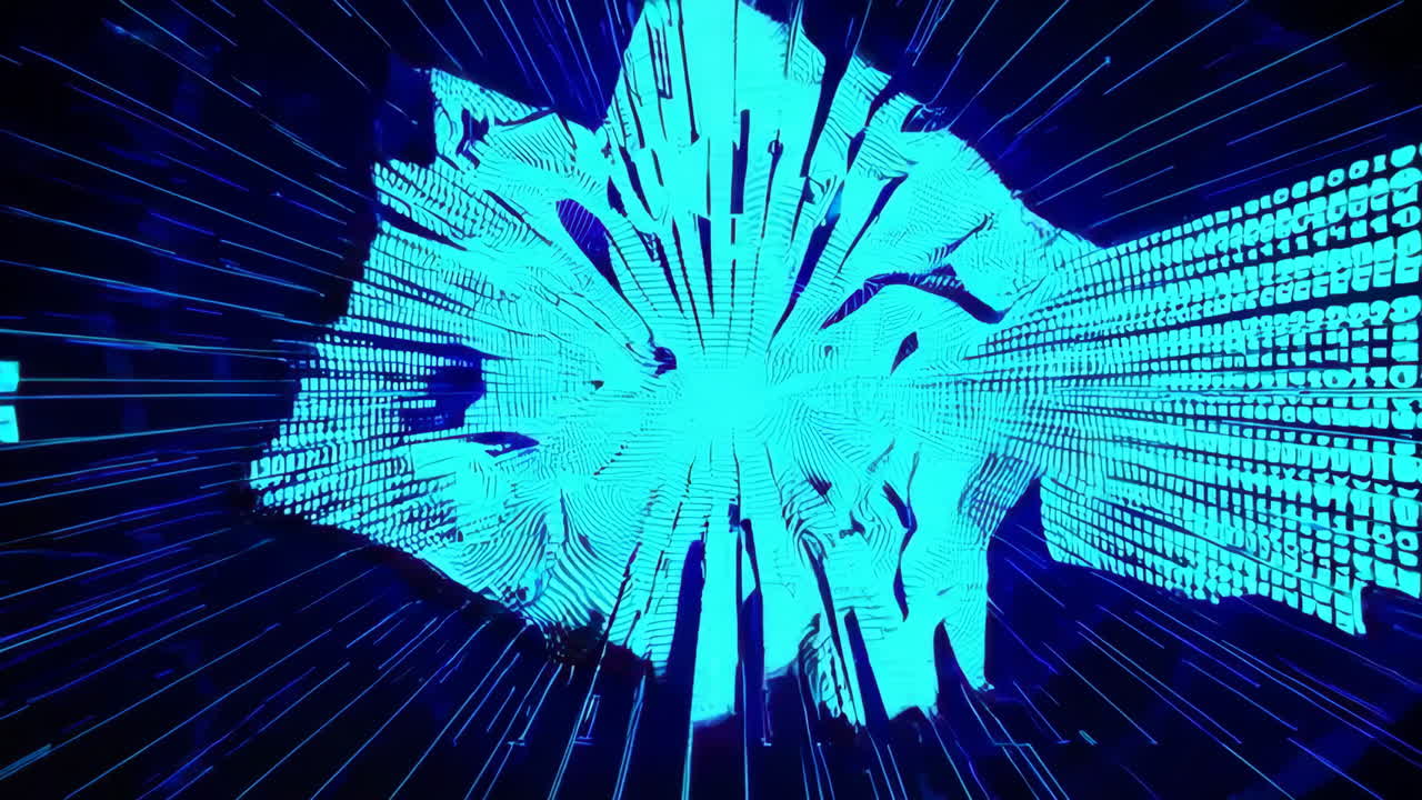 추상적인 미래의 디지털 예술