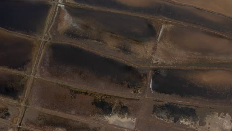 aerial view of salt pans in pag town