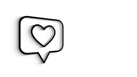 redes sociales diseño de íconos de sombra 3d aislados en fondo blanco. iconos web de esquema. gráficos en movimiento.