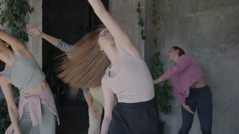 women in a dance class