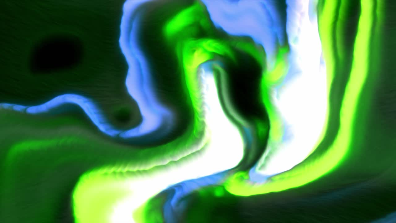 Abstract Swirling Green and Blue Patterns