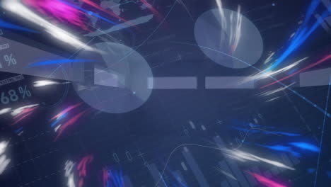 animation of network of connections over data processing