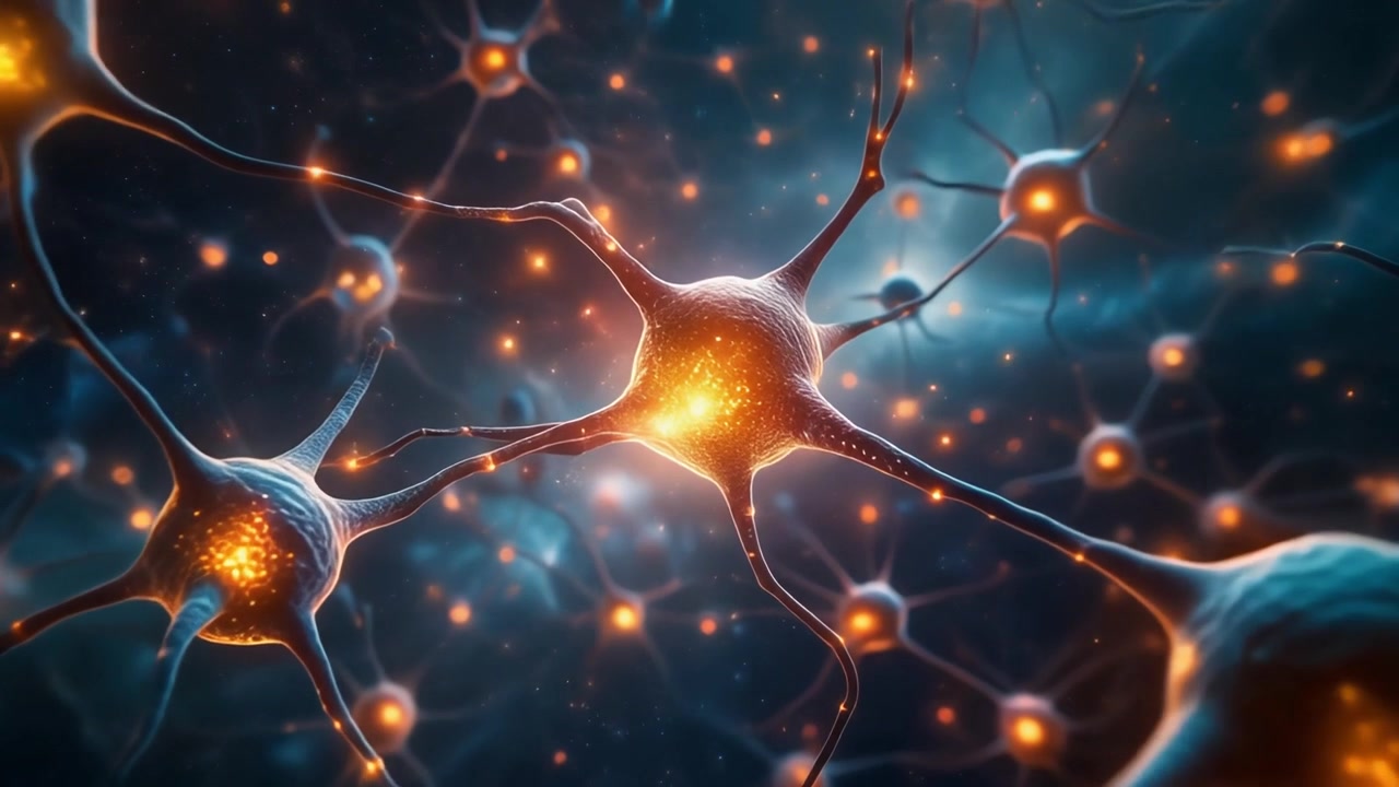 Neural Network Connections Firing in Human Brain