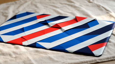 geometric pattern on folded paper