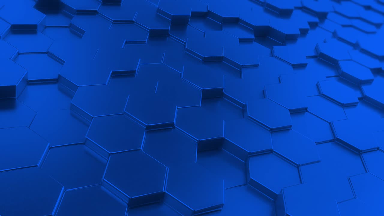 hermosos hexágonos dorados en la superficie transformándose en una animación 3d sin costuras. fondo de diseño de movimiento abstracto en bucle.