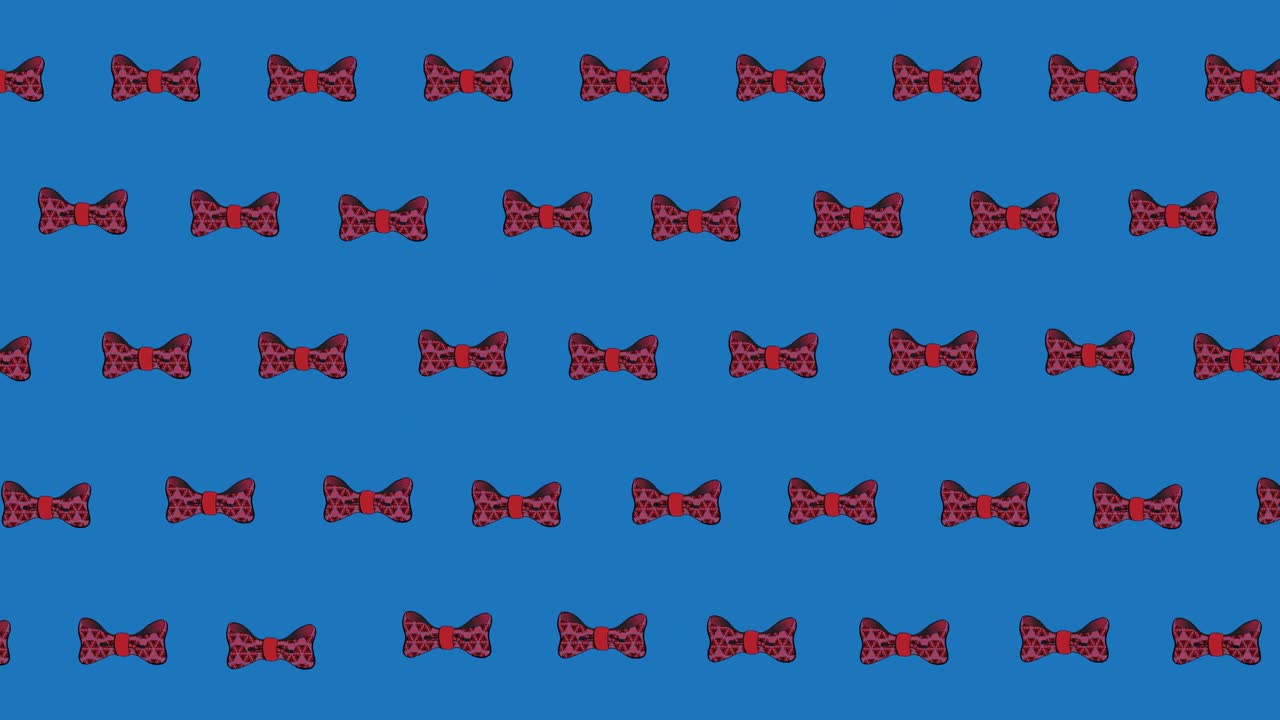 Animazione di papillon che fluttuano su sfondo blu