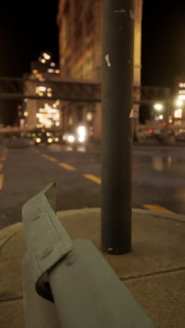 night time view of a city street