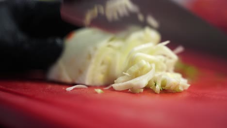 el chef está cortando hinojo.