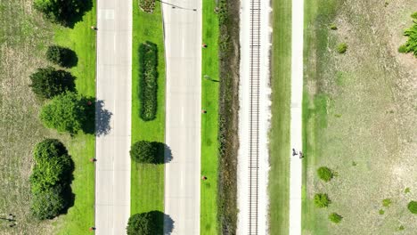 Aufspüren-Der-Straße-Vor-Der-Straßendiät-Von-Oben-Nach-Unten