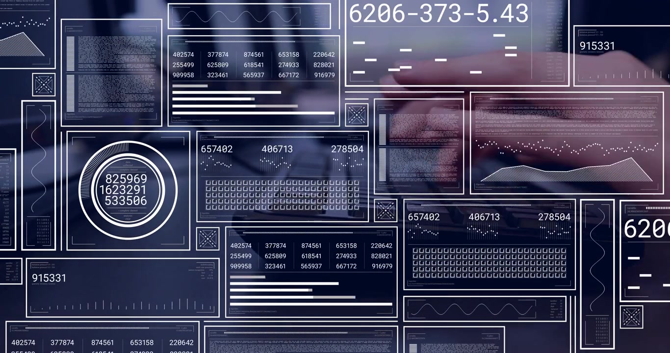 Operator hands appearing and typing, clear UI updating readouts and gauge cycling showing live data