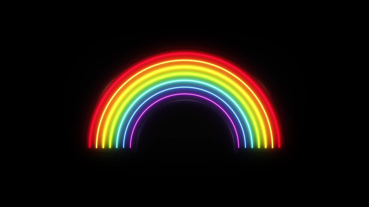 la animación de la apariencia del arco iris de las bolas. arcoiris para la esperanza y el deseo generan el estado de ánimo de optimismo. todo estará bien. símbolo de verano. plantilla para el diseño o fondo para niños