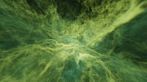 Sea-green-and-olivine-colored-endless-abstract-ocean-of-energy-arc-waves,-ultra-quality-unknown-galaxy-inspired-background-and-streaming-video-in-4K