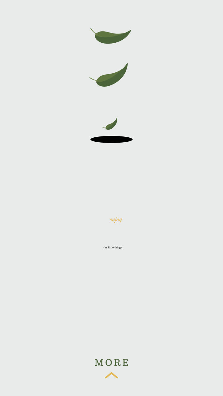 Goditi le Piccole Cose - Design Motivazionale con Foglie Cadenti