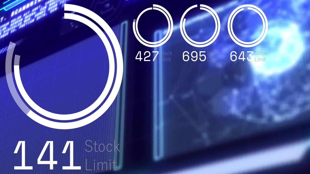 전 세계 데이터 처리 및 다이어그램의 애니메이션