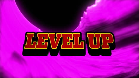 animation of start text over moving colorful lights on dark background
