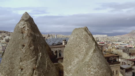 cappadocia, turkey - rock-cut houses and historical city