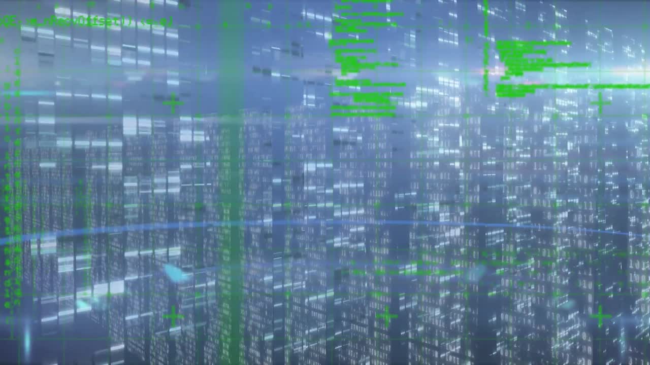Animation of data processing over computer servers