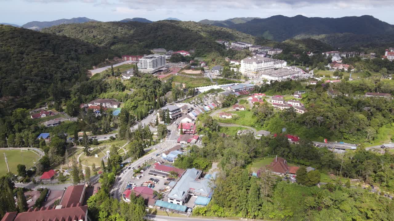 말레이시아의 카메론 하이랜드 지역 내의 브린창 지역의 일반 풍경