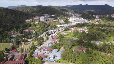 general landscape view of the brinchang district within the cameron highlands area of malaysia