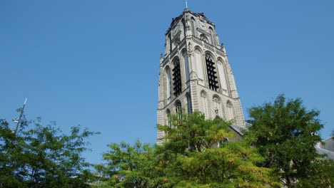 Torre-Del-Reloj-De-Laurenskerk,-Rotterdam,-Países-Bajos