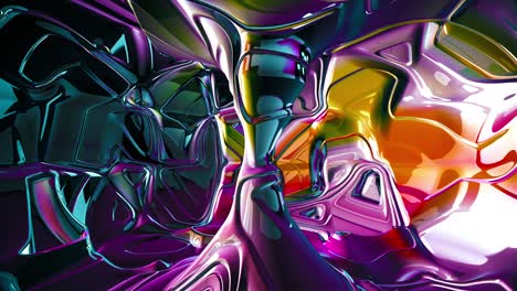 abstracto colorido 3d brillante cámara interior textura de fondo bucle