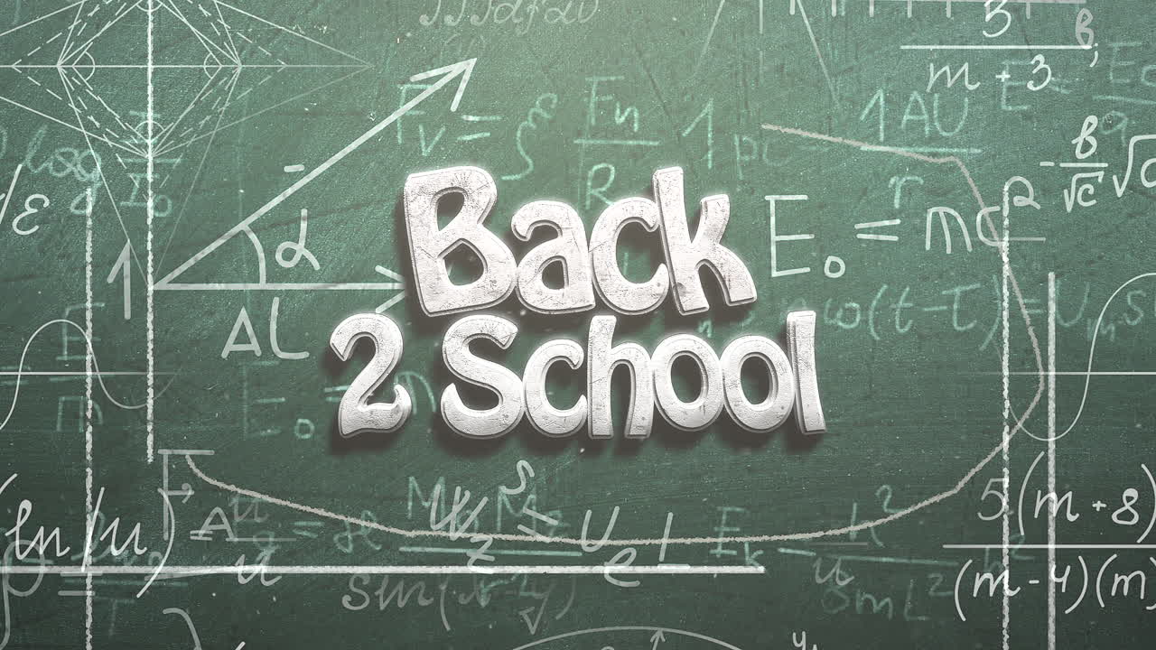 칠판에 수학 기호가 있는 뒤 2 학교