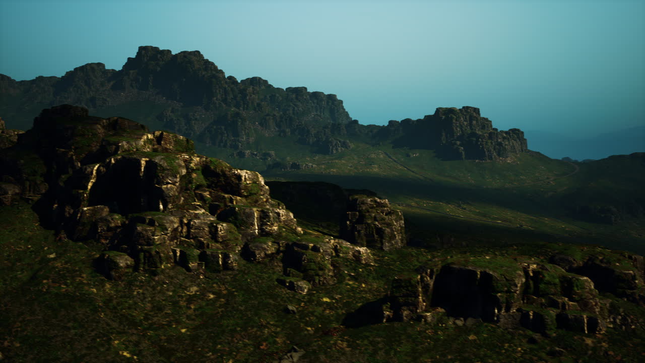 산맥 의 공중 사진