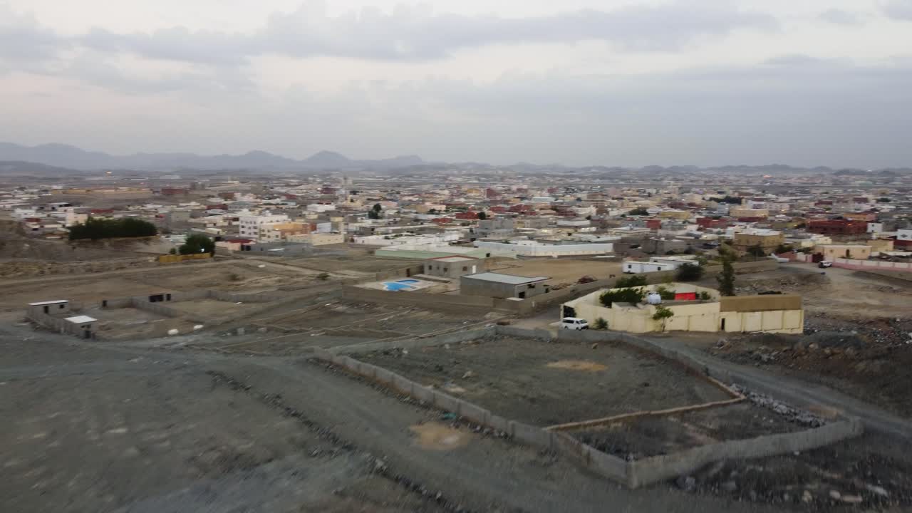 Ripresa aerea di un cantiere edile a Gedda, Arabia Saudita