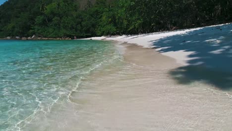 beautiful 4k aerial of the tropical perhentian islands in malaysia