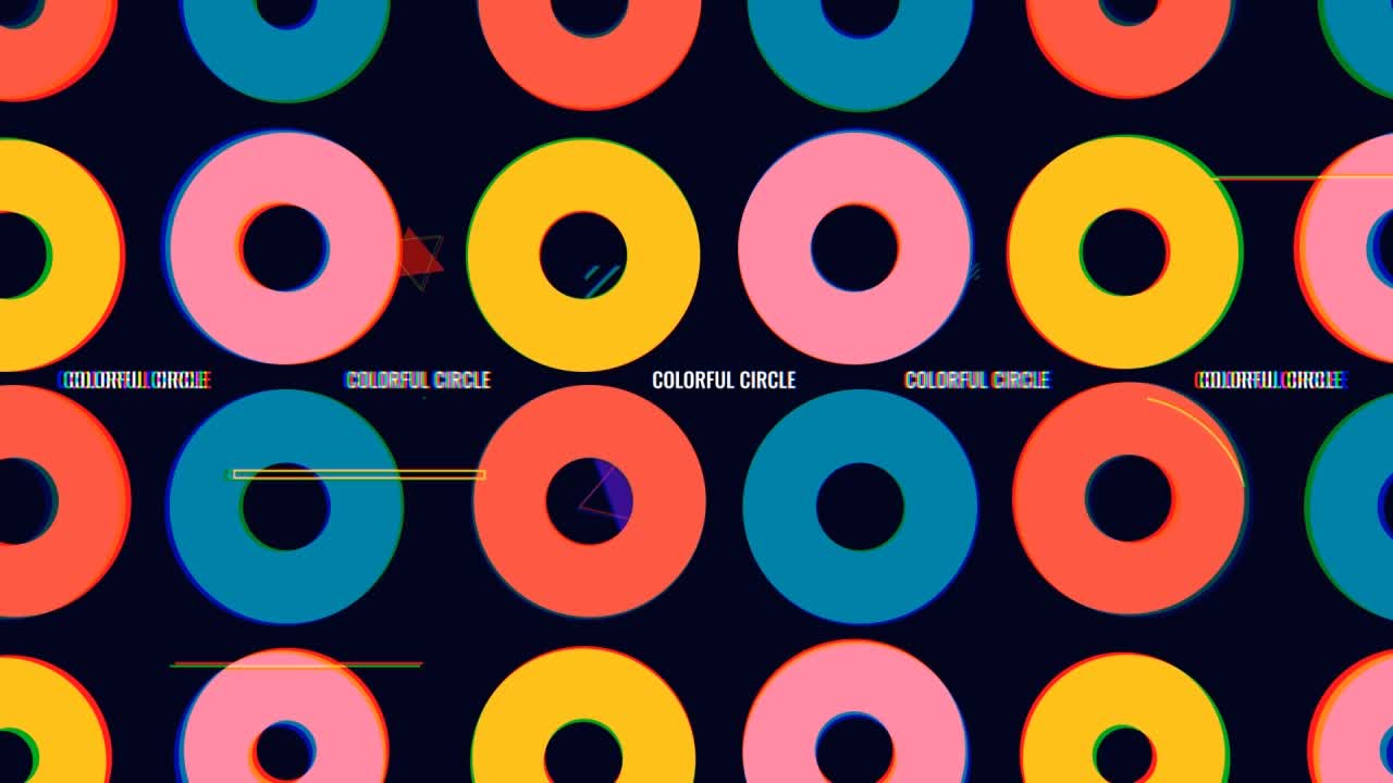 Abstract Graphic Design with Geometric Shapes and Bold Colors