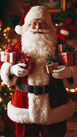 santa claus with gifts