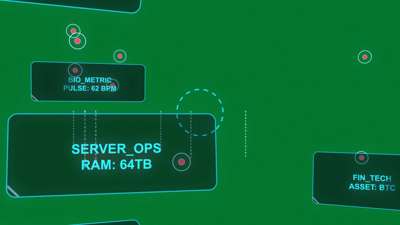 SERVER_OPS RAM:64TB receiving red nodes as cyan marker appearing, scanning RAM on transparent plane