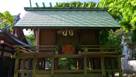 traditional japanese shrine building in nature